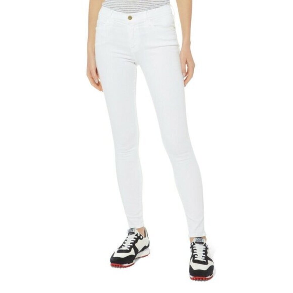 Frame Denim Le Skinny De Jeanne Blanc White Skinny Jeans SZ 23 New